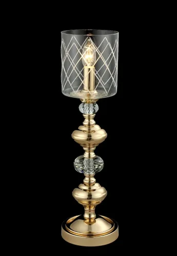 Настольная лампа GRACIA LG1 GOLD Crystal Lux прозрачная 1 лампа, основание золотое металл в стиле современный классический  фото 4